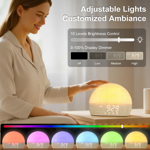 Adjustable brightness and colours