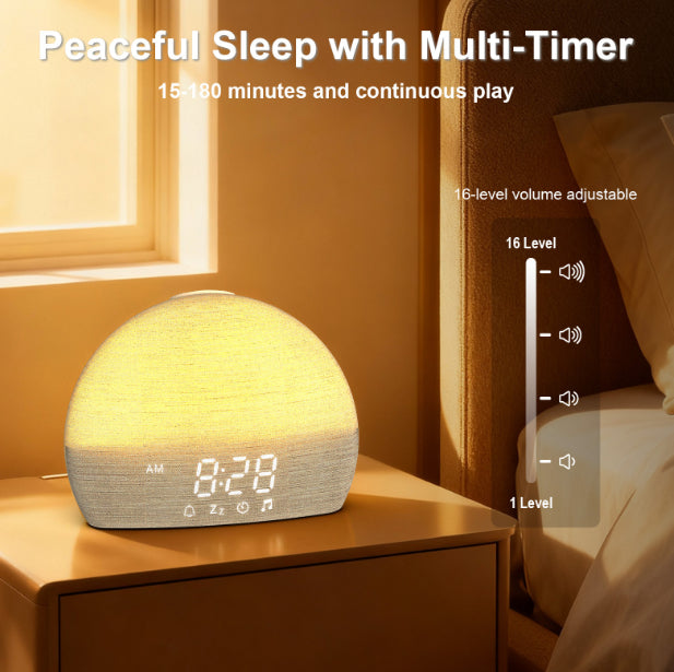 Sleep sound timer and volume levels