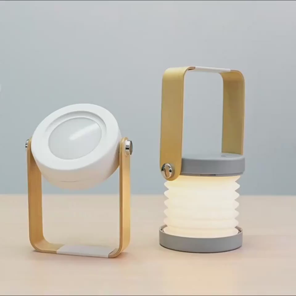 How the folding lantern turns from a table lamp into a hanging lantern